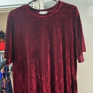 Velvet Red shirt warn once